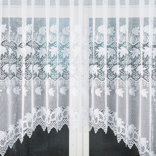 ELŻBIETA Firanka żakardowa gotowa 530x160 cm biała