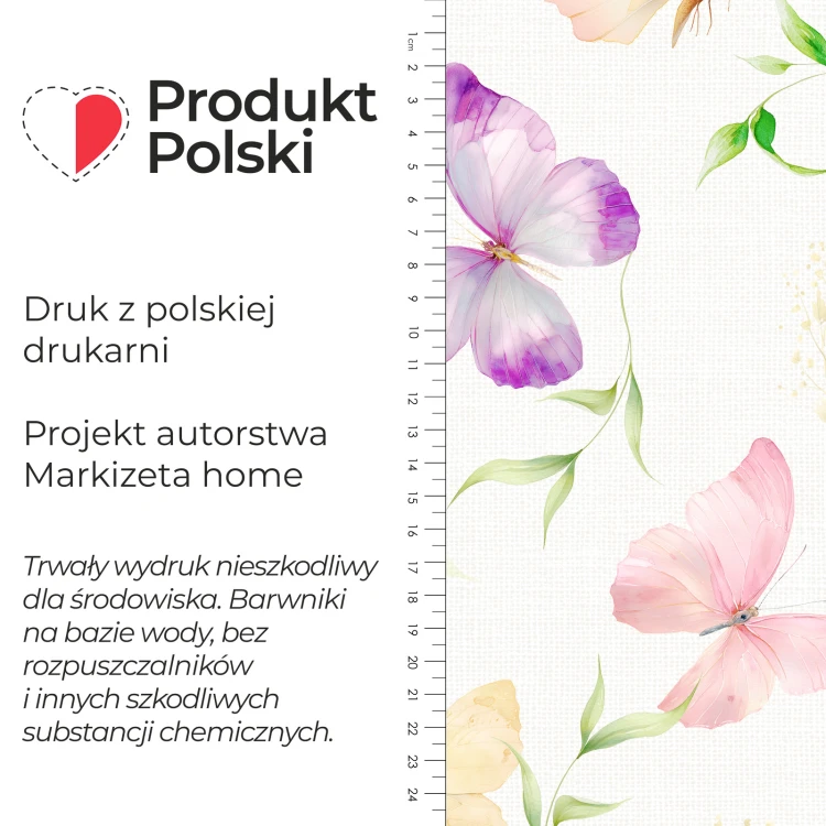 MOTYLKI NELKA Tkanina dekoracyjna typu MILAS 165 cm wielokolorowa