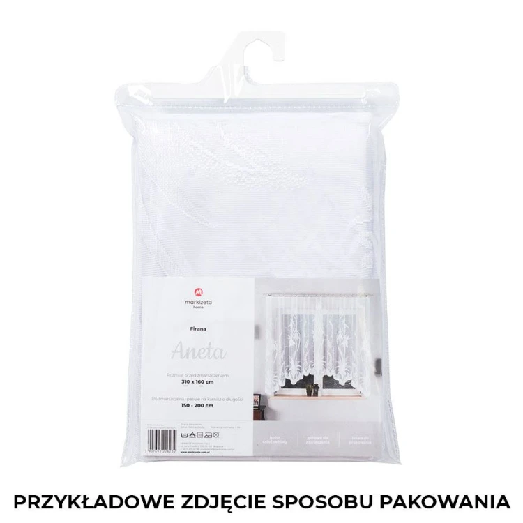 ANETA Firanka żakardowa gotowa 310x 160 cm biała