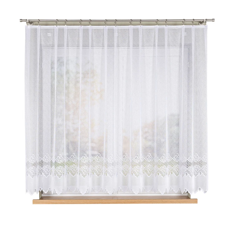 MODESTA Firanka żakardowa gotowa na prosto 300x160 cm biała