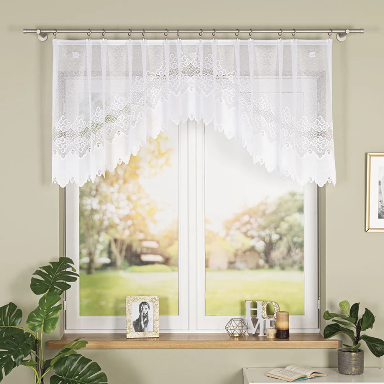 MODESTA Firanka żakardowa gotowa 250x80 cm biała