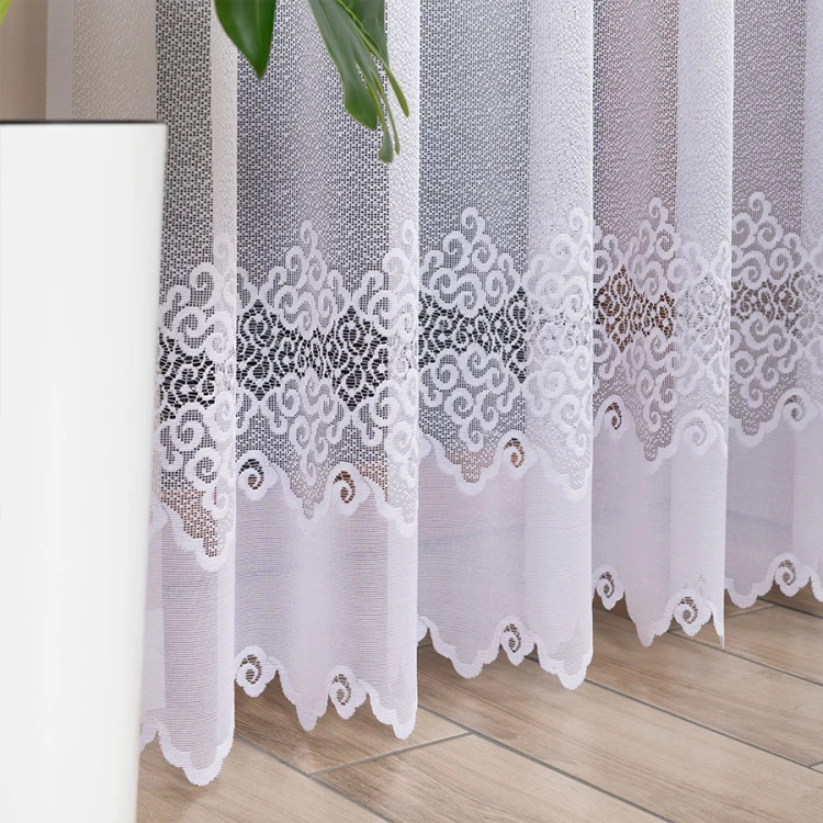 MODESTA Firanka żakardowa gotowa 200x250 cm biała