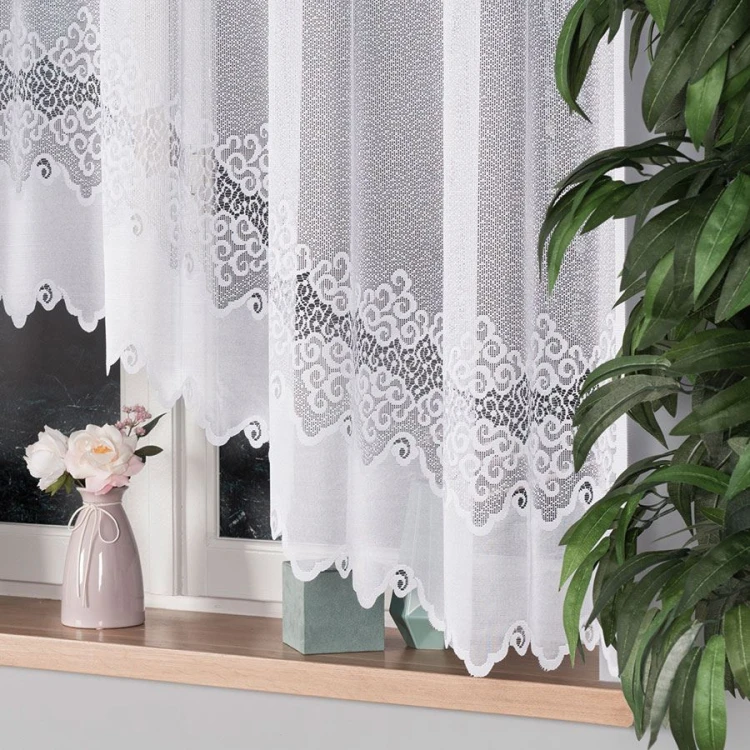 MODESTA Firanka żakardowa gotowa 300x160 cm biała
