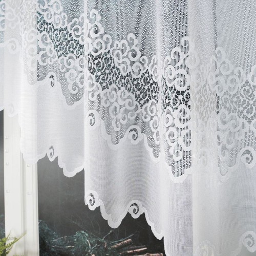 MODESTA Firanka żakardowa gotowa 250x120 cm biała