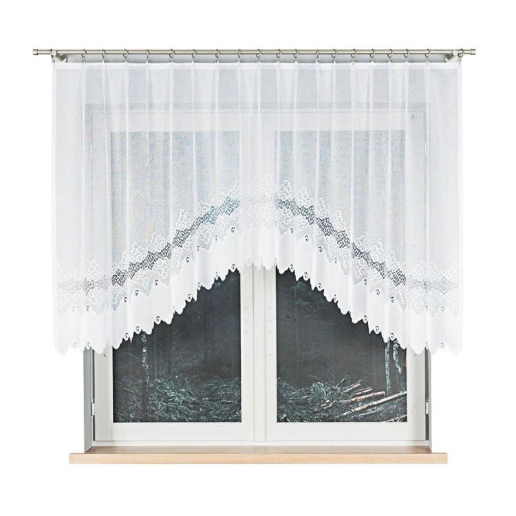 MODESTA Firanka żakardowa gotowa 250x120 cm biała