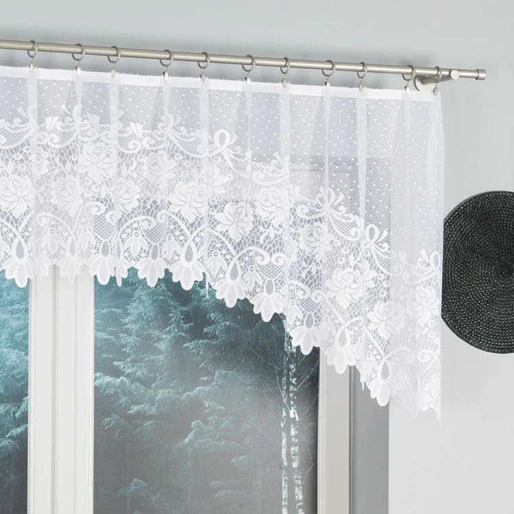 DEMETRIA Firanka żakardowa gotowa 250x80 cm biała
