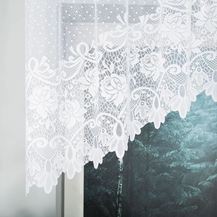 DEMETRIA Firanka żakardowa gotowa 250x80 cm biała