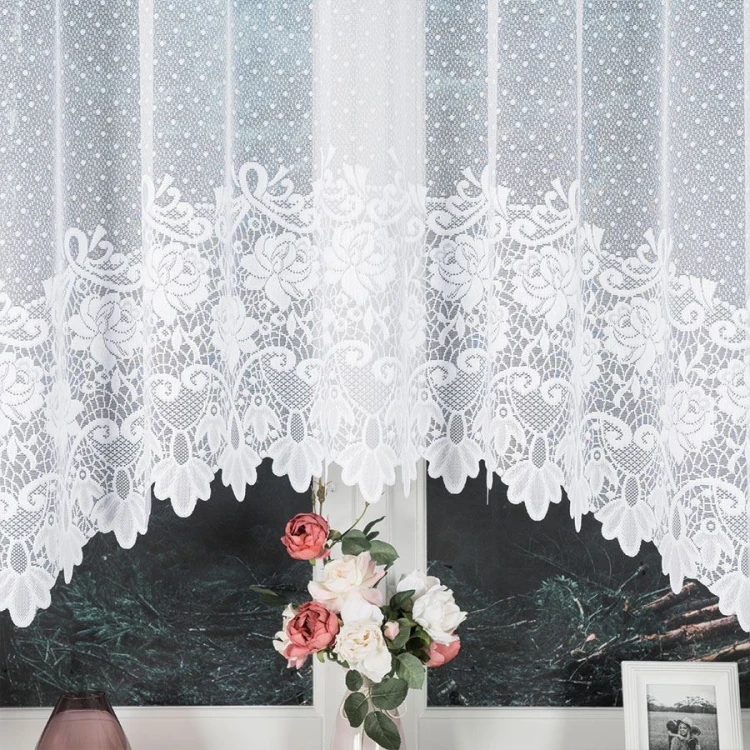 DEMETRIA Firanka żakardowa gotowa 300x160 cm biała