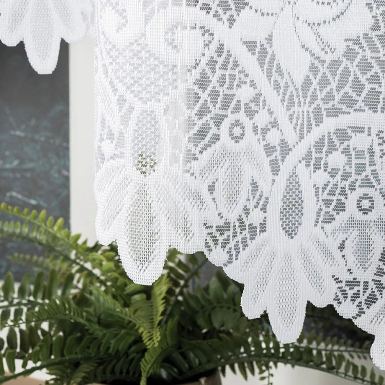 DEMETRIA Firanka żakardowa gotowa 400x160 cm biała