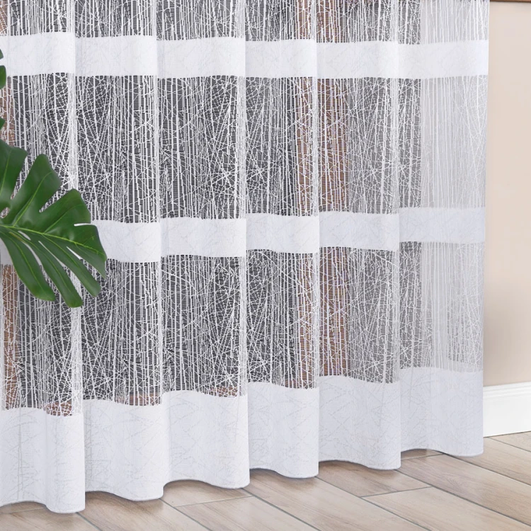 WIKTORIA Firanka żakardowa gotowa na prosto 200x250 cm biała