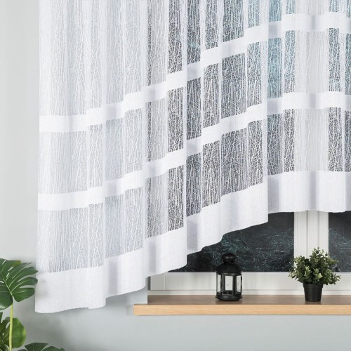 WIKTORIA Firanka żakardowa gotowa 500x160 cm biała