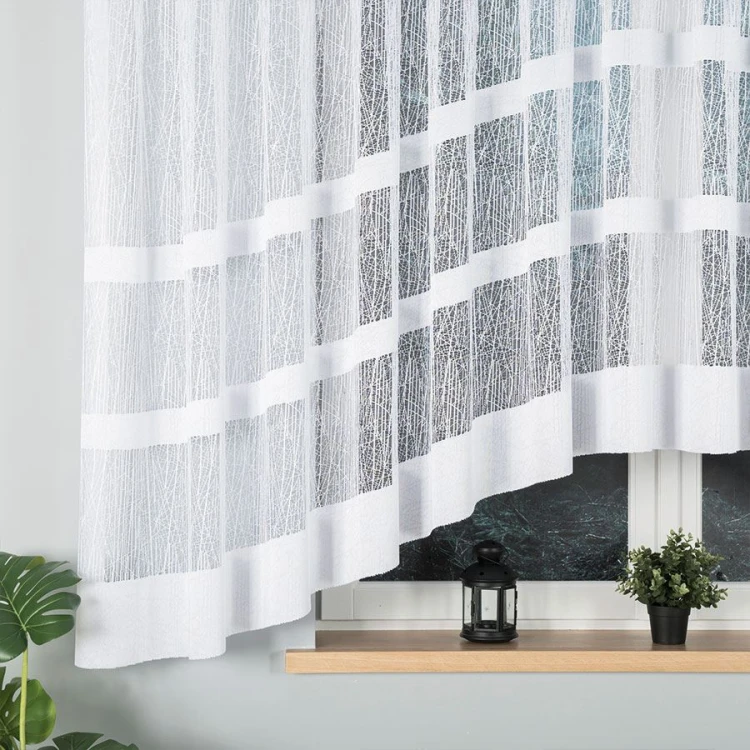 WIKTORIA Firanka żakardowa gotowa 500x160 cm biała