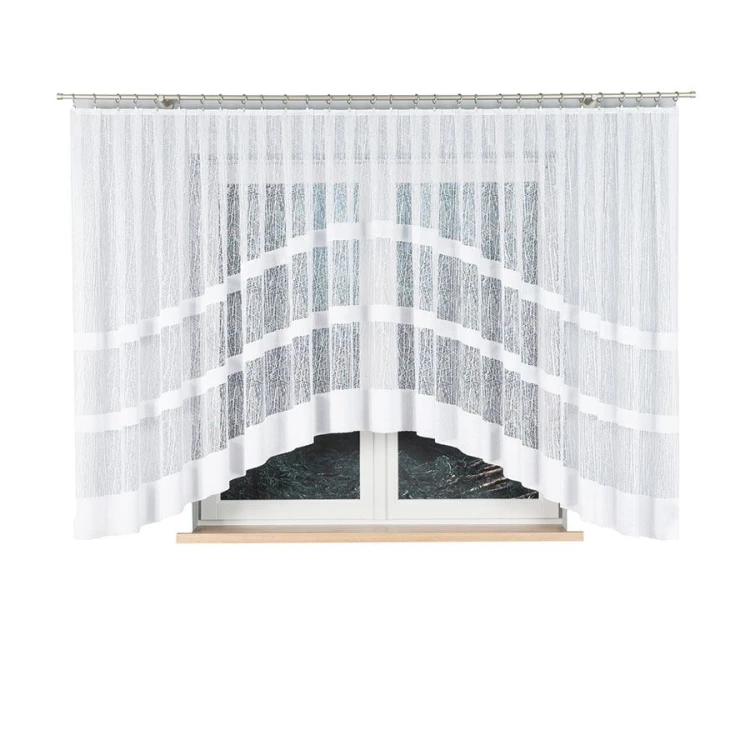 WIKTORIA Firanka żakardowa gotowa 500x160 cm biała
