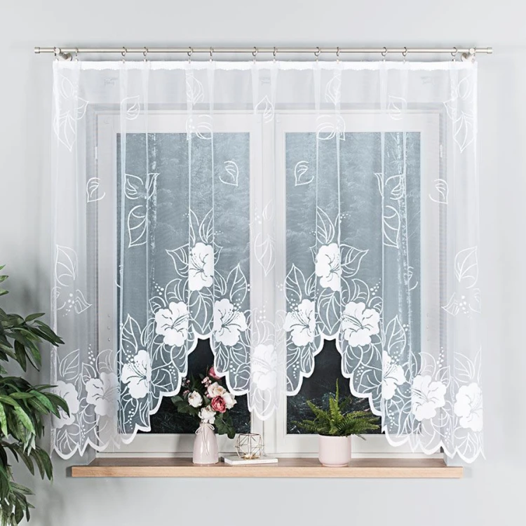 GRACJANA Firanka żakardowa gotowa 300x160 cm biała
