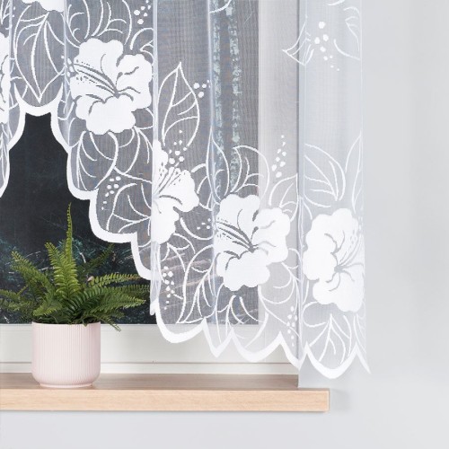 GRACJANA Firanka żakardowa gotowa 300x160 cm biała