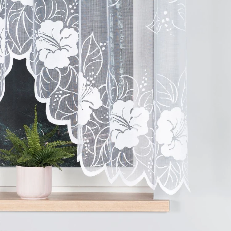 GRACJANA Firanka żakardowa gotowa 300x160 cm biała