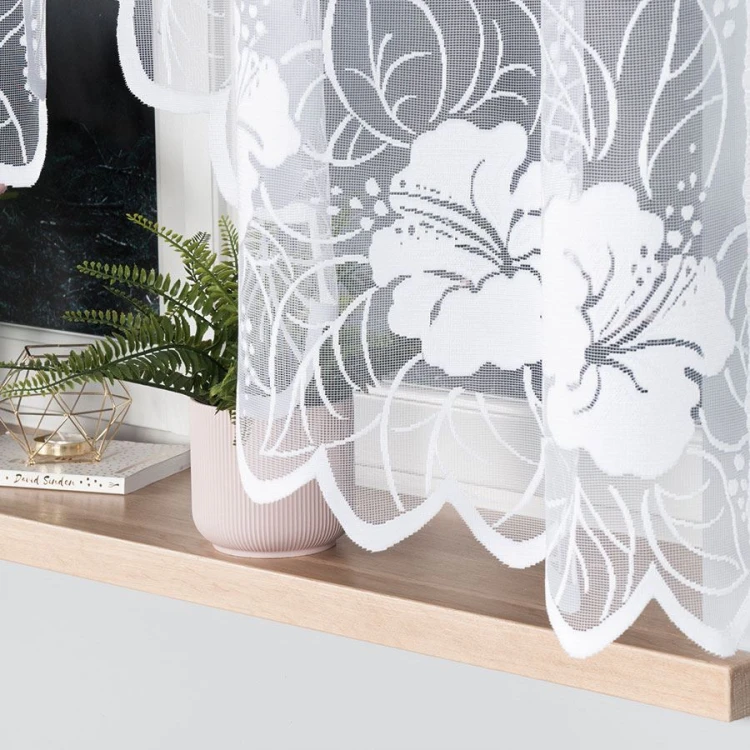 GRACJANA Firanka żakardowa gotowa 300x160 cm biała