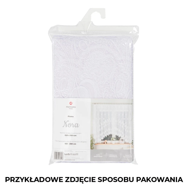 CELINA Firanka żakardowa gotowa 400x160 cm biała