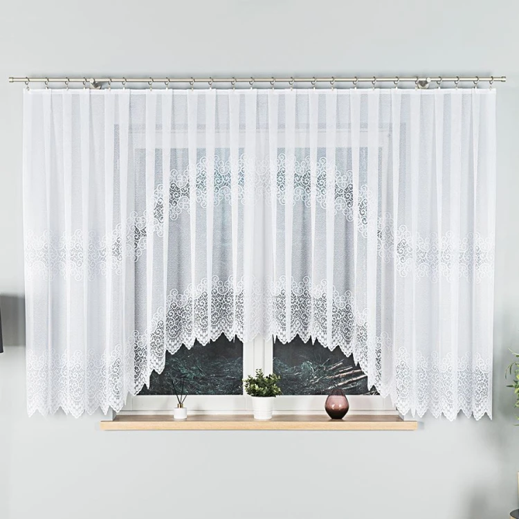 VIOLETTA Firanka żakardowa odpasowana 470x 160 cm biała