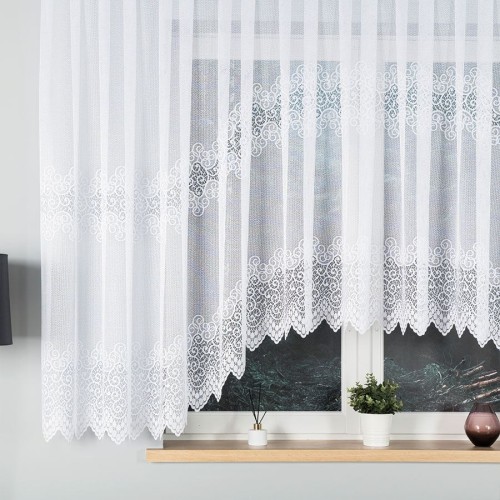 VIOLETTA Firanka żakardowa odpasowana 470x 160 cm biała