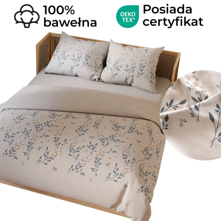 AMALIA Komplet pościeli z bawełny satynowej 160x200cm 100094/SAT/000/160200/1