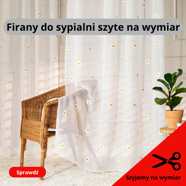 Nowoczesne firany do sypialni szyte na wymiar